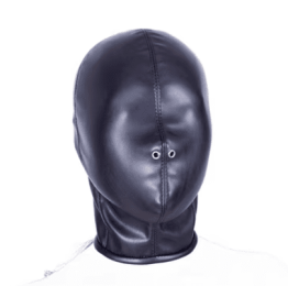 All-pack Closed Choking Leather Dog Head Cover Female Male Exposed Mouth Eye Mask