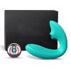 Dog Clitoral Vibrator Remote Control for G-Spot Stimulation with 10 Pulsations and 7 Licking Patterns; Adult Sex Toys for Women Single Player; Teal