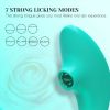 Dog Clitoral Vibrator Remote Control for G-Spot Stimulation with 10 Pulsations and 7 Licking Patterns; Adult Sex Toys for Women Single Player; Teal