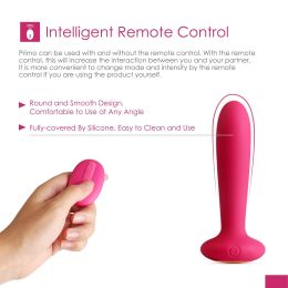 Bullet type vibrator sex toys for men and women; heated remote control anal plug vibrator (Color: Red)