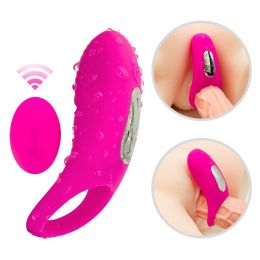 10 Vibration Modes Soft Design Waterproof Silicone Vibrating Lock Tool Ring Tshirt Sunglasses (Color: Red)